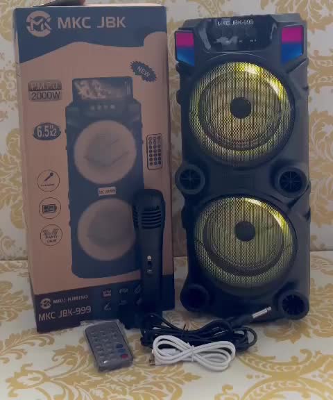 SPEAKER BLUETOOTH PORTABLE FULL BASS LED MUSIK MANTAP TERBARU JBK 999 FREE MIC KARAOKE