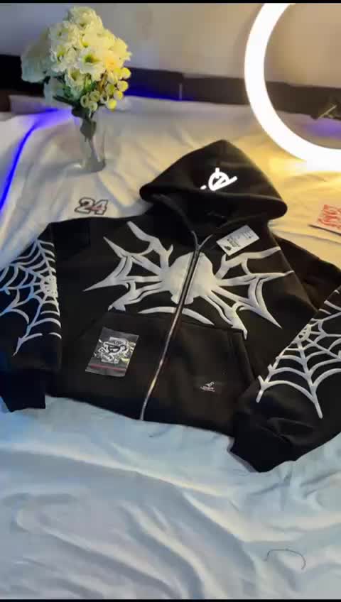 Hoodie Jaket Boxy Zipper Unisex Sablon foaming bahan flace