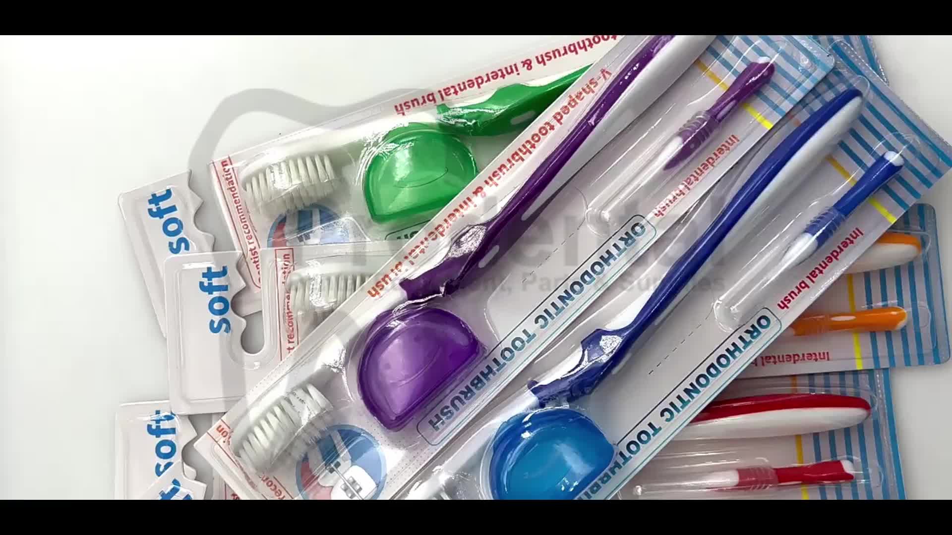 Sikat gigi ortho behel Bonus interdental brush orthodontic toothbrush