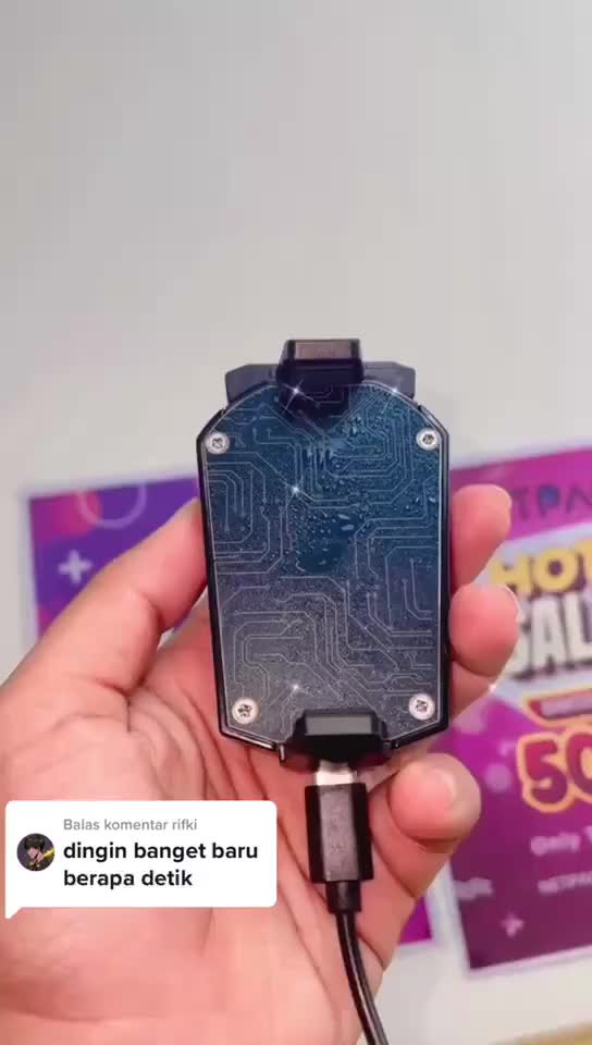 NETICOM  Fan Cooler NETPACLIFE X3B Funcooler Hp Pendingin HP LED Gaming Fan Pendinginan HP RGB Originial