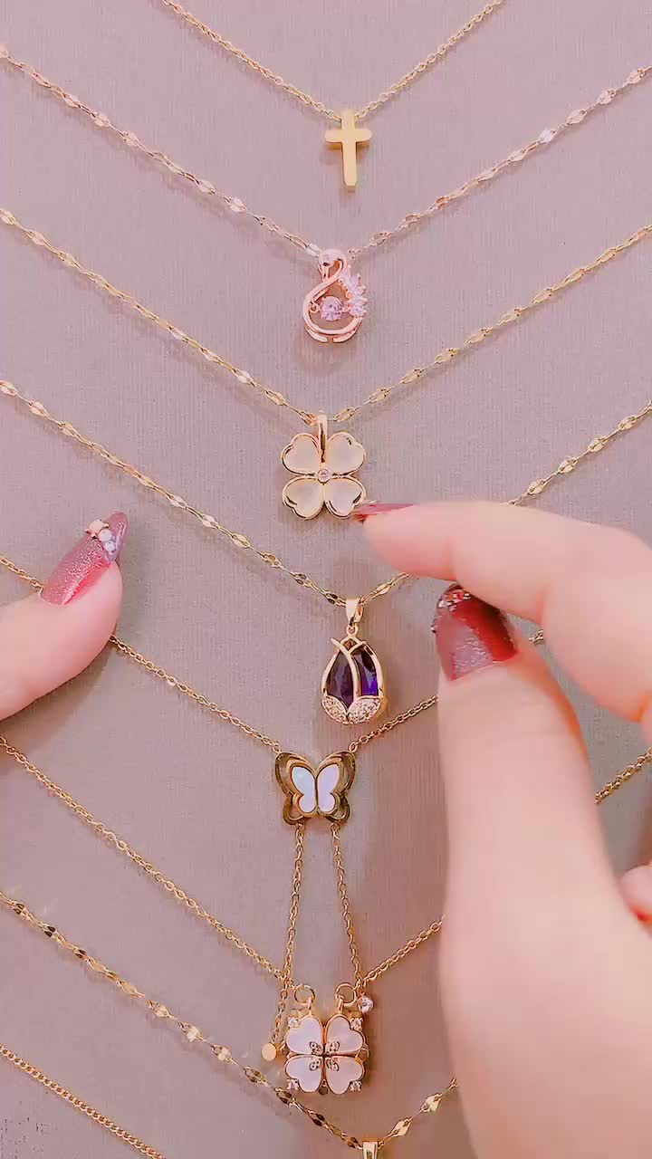 Kalung Wanita Bahan Titanium Kualitas Premium Anti Luntur
