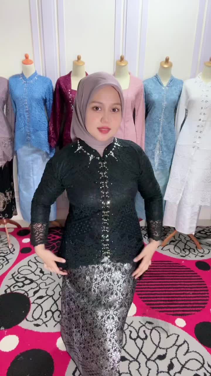aywears- Set Kebaya Brukat kancing busui Nadira / Kebaya pesta payet