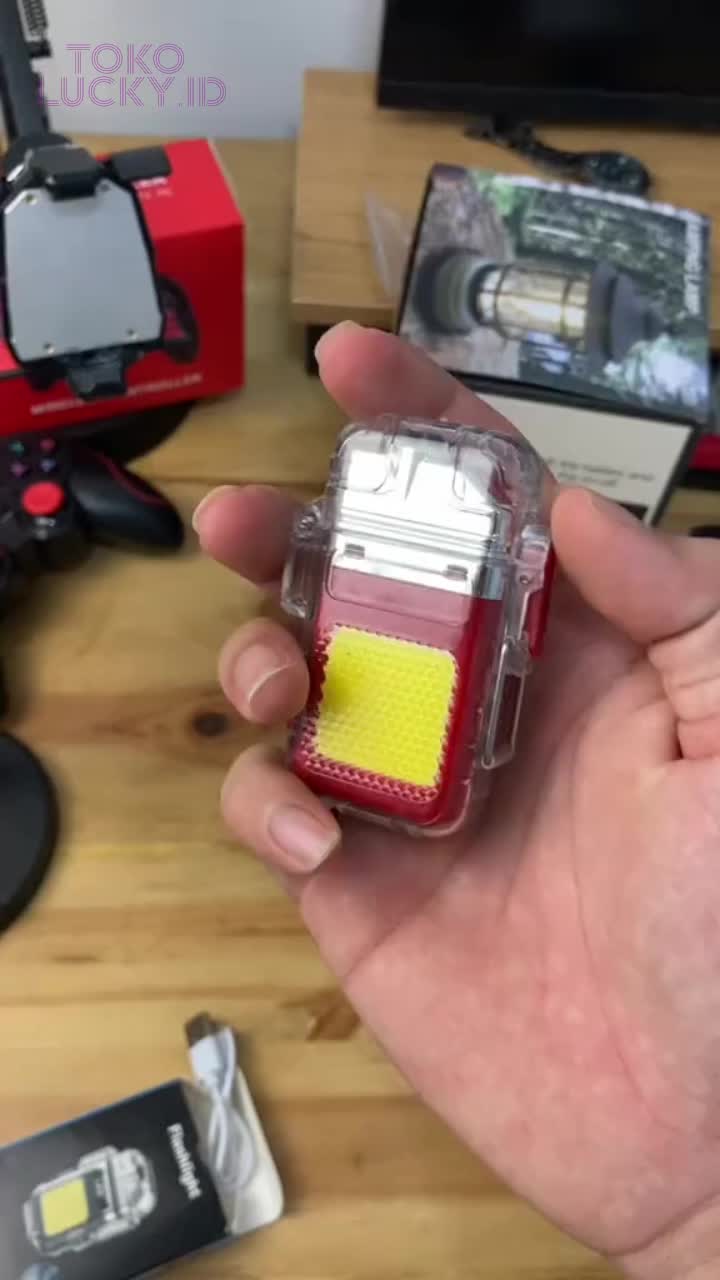 Korek Api Senter Mini 2in1 Lighter Electric USB Cas 220 Lumens