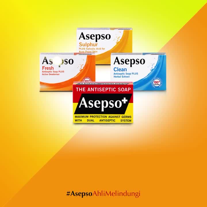 PAKET 3 PCS ASEPSO Sabun Batang Soap 80gr