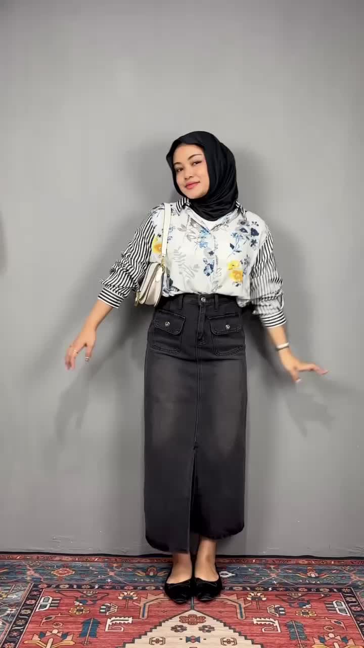 Janeva Kemeja Atasan Wanita Rayon Kombinasi Busui Motif  By Kamalin