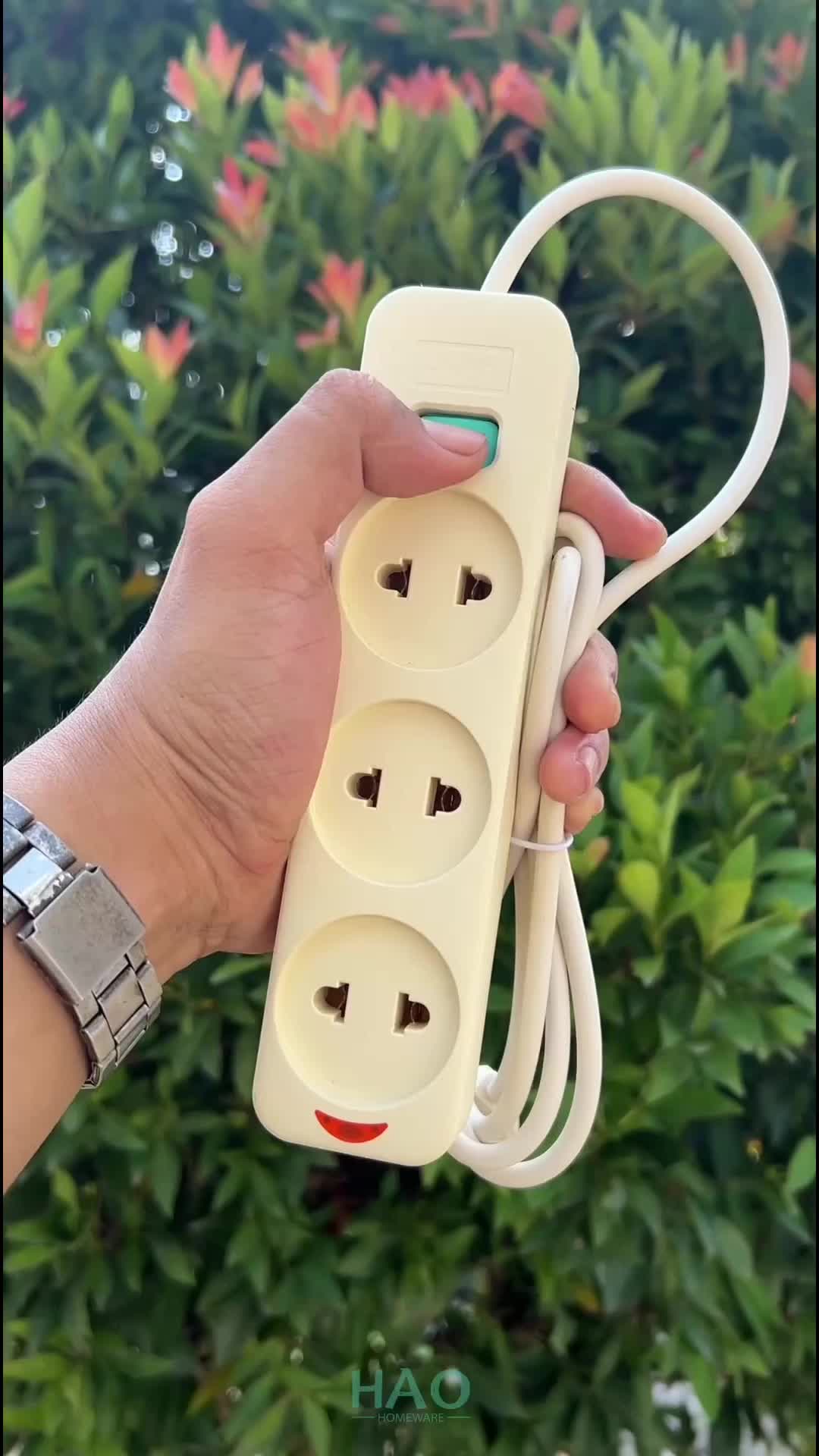 [HAO] Stop Kontak Kabel 2/3/4/5 Lubang&1.5/3M/STOP KONTAK GEPENG SNI/CAHAYA SC-752/3/4/5 Saklar