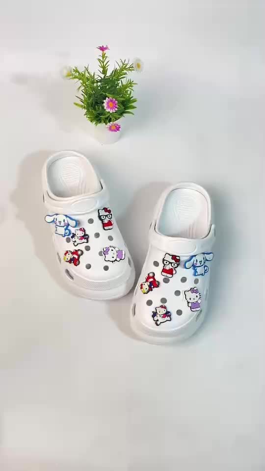 Sandal Kodok Wanita Kekinian Sendal Jelly Wanita Selop Baim Sandal Wedges Platform Size 35-40 Karet EVA Anti Selip Tahan Air Tidak Bau Hitam Putih Beige