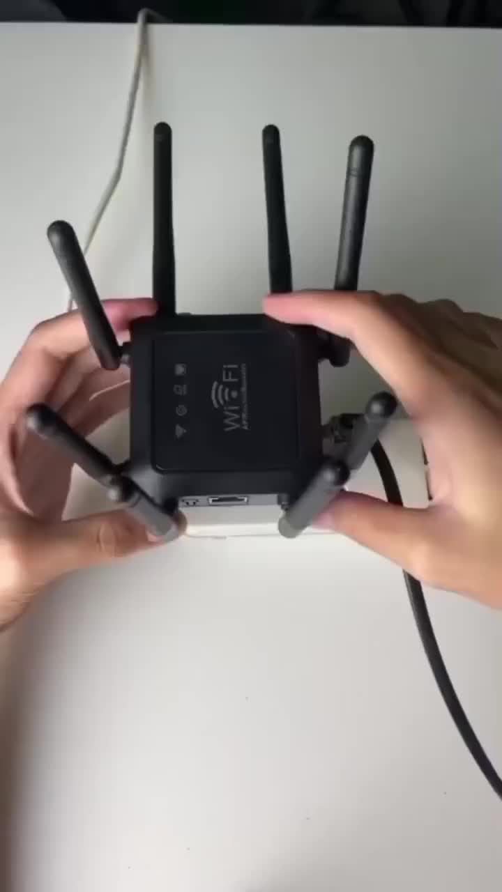 Hi-Net 6 Antena Penguat Sinyal wifi Dual Band Meningkatkan Sinyal Router Gigabit 300M Pengulang wifi Daya Tinggi