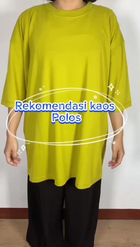 Kaos Oversize Jumbo Polos Pria Wanita Lengan Pendek 3/4 Ld 130 Bahan Katun Kekinian Santai Nyaman Atasan
