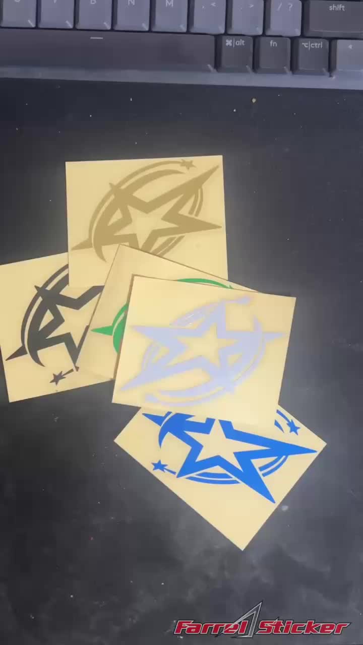 Stiker Bintang Swoosh Sticker Bintang 8 cm X 6,5 cm