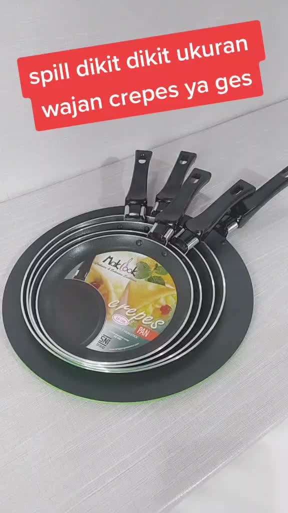 Crepes Pan / Wajan Teflon Datar Gagang / Crepes Maker Pan 16CM 18CM 20CM 22CM 28CM