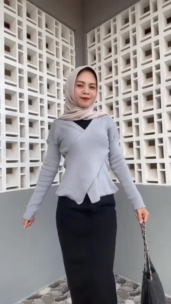 JISSO  KNIT SILANG / BLOUS ATASAN WANITA MODEL TERBARU / RAJUT HALUS KOREAN STYLE