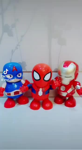 Mainan Anak Robot Dance Hero Captain America Civil War Light & Sound