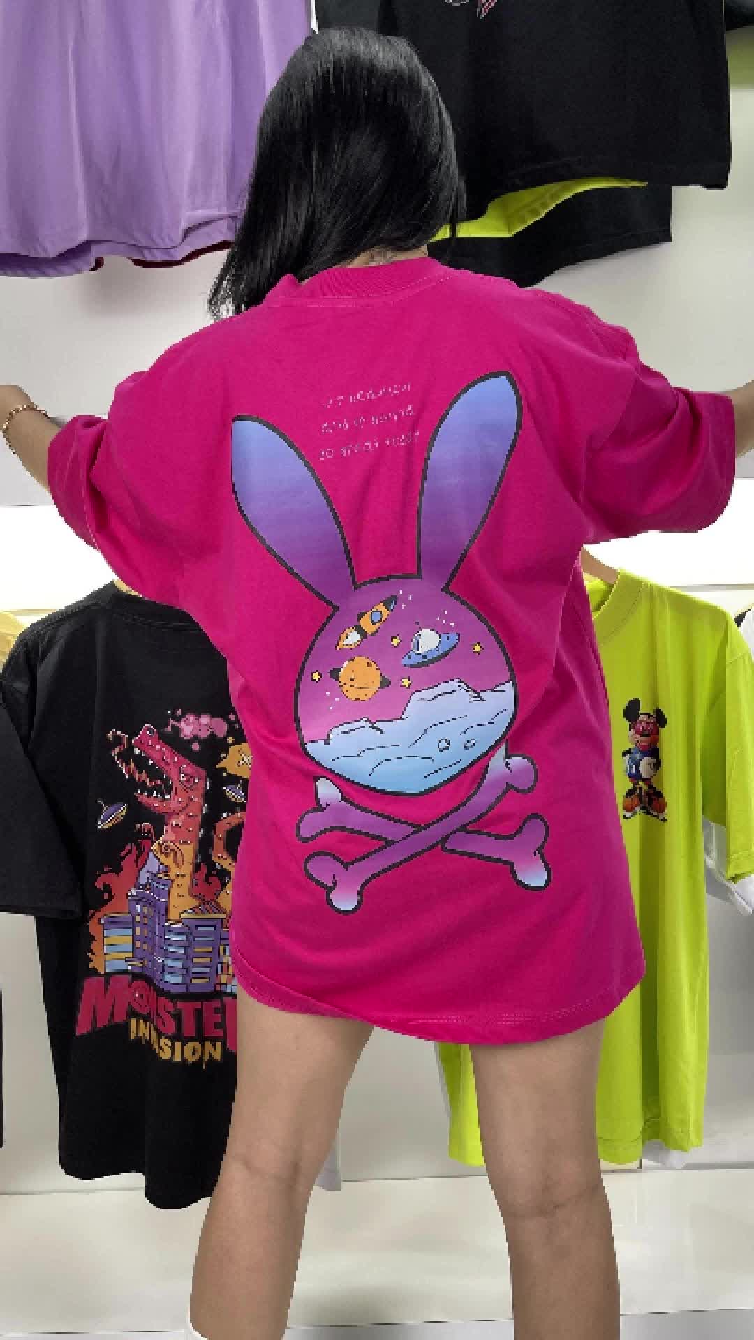 SMR APPAREL - Kaos Oversize RABBIT premium Cotton Combed 24s Pria & Wanita Basic Lembut Basic Lembut   Baju Dewasa Distro