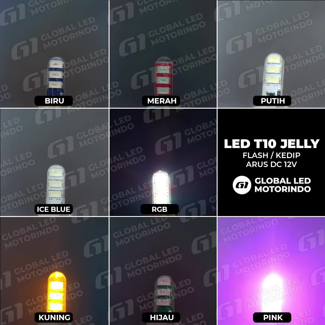 T10 Jelly 6 Mata Kedip / Harga Sepasang senja dc 12v