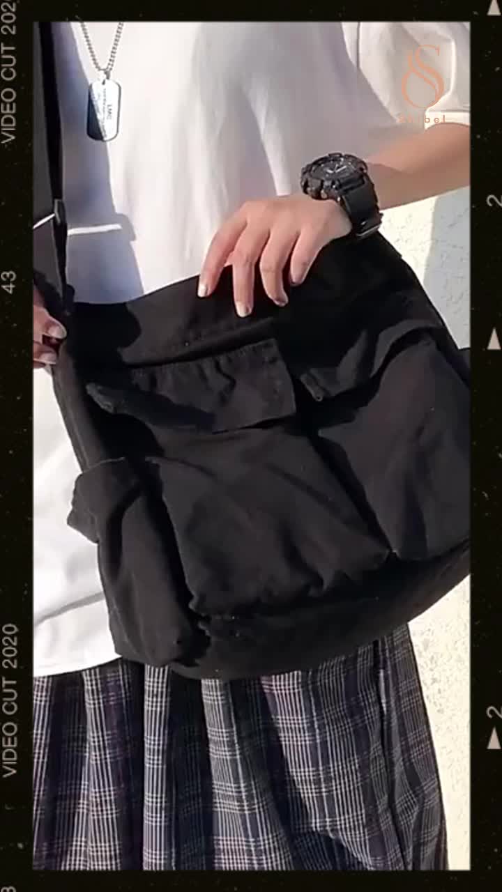 Tas Selempang Pria Wanita Tas bahu Sling Bag Fashion Trandy Canvas  Terbaru LW-6
