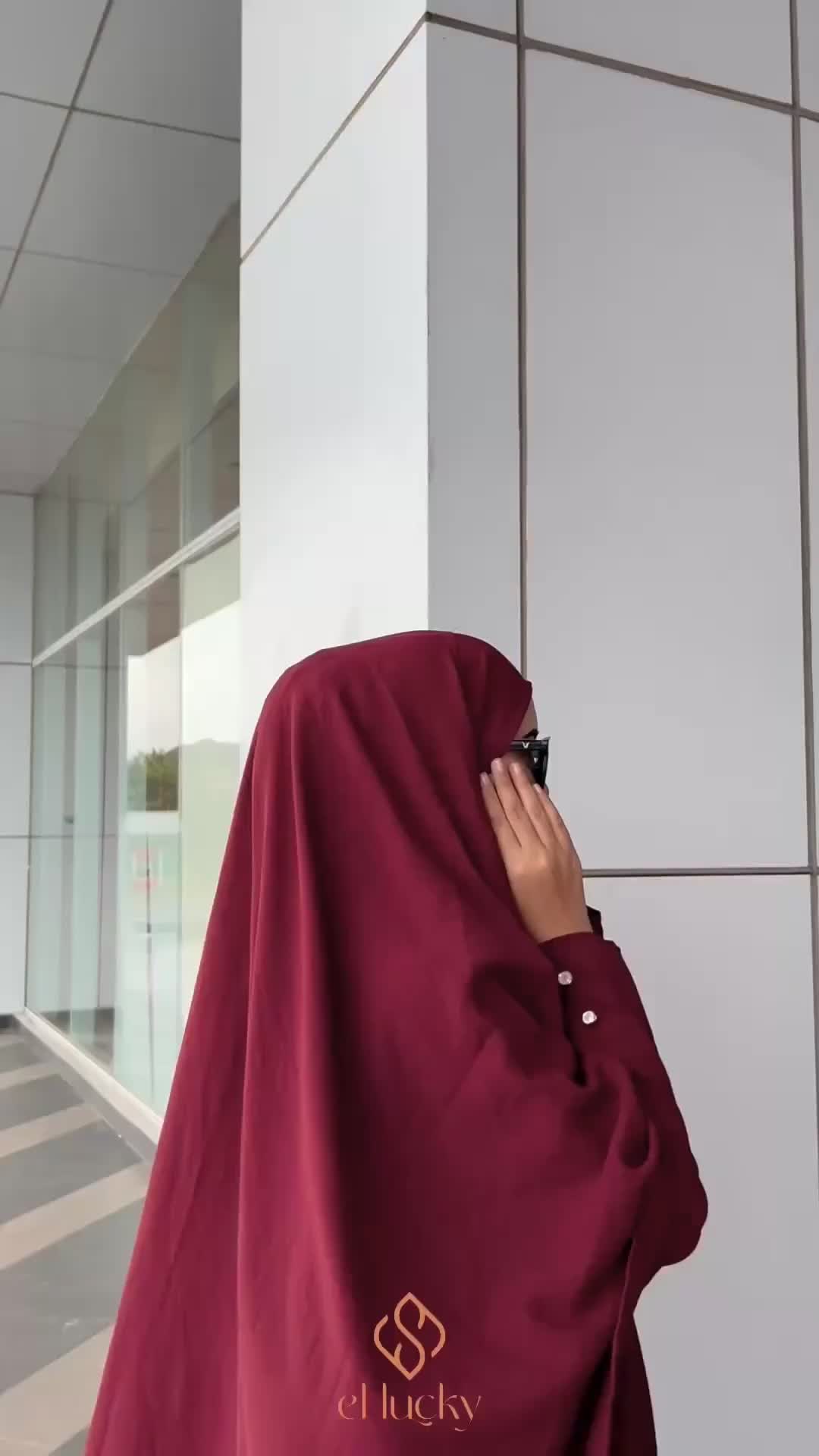 Maisa Abaya Set Jumbo Kerudung French Khimar Umroh Haji + Niqab Crinkle Syari