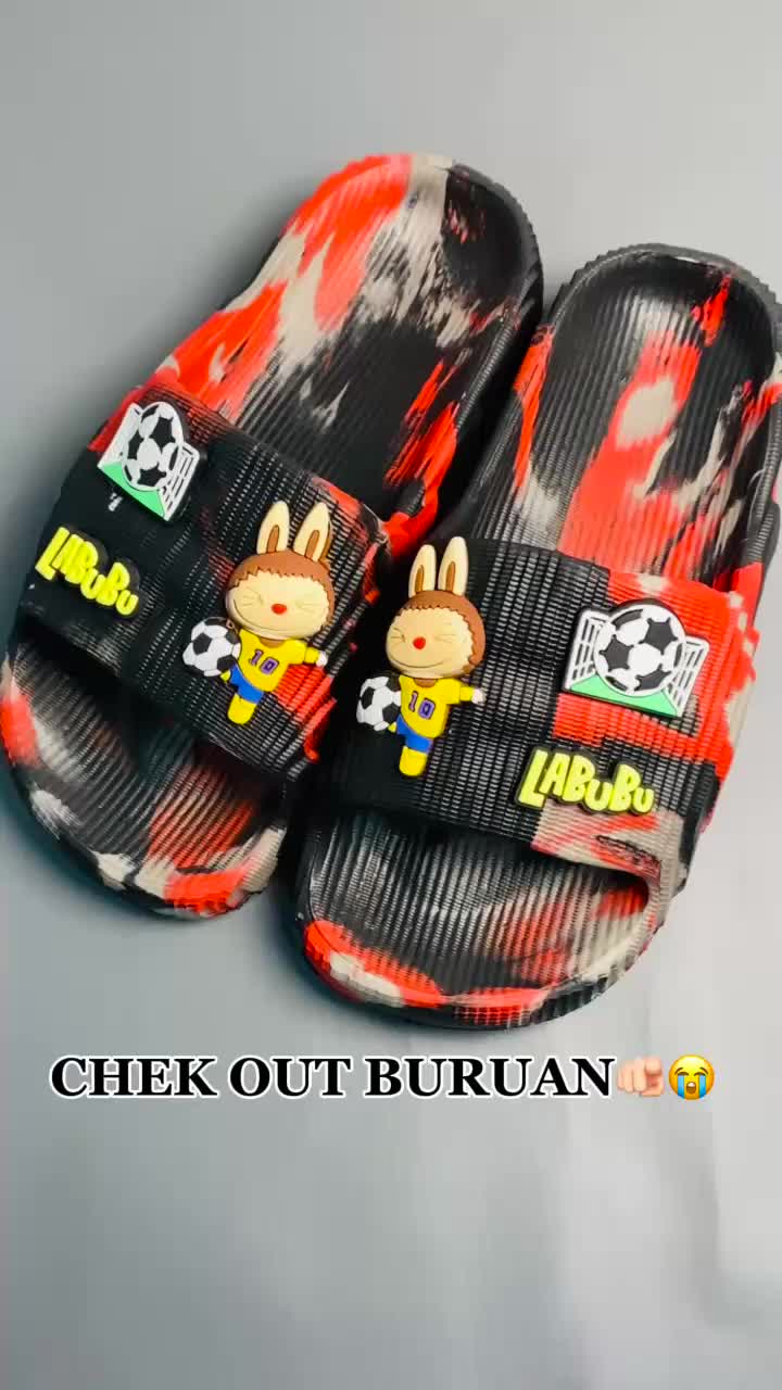 FEDOR F-885-D /F-886-D SENDAL SLOP ANAK ANAK KARAKTER LABUBU BOLA NYAMAN DIPAKAI SANDAL FASHION