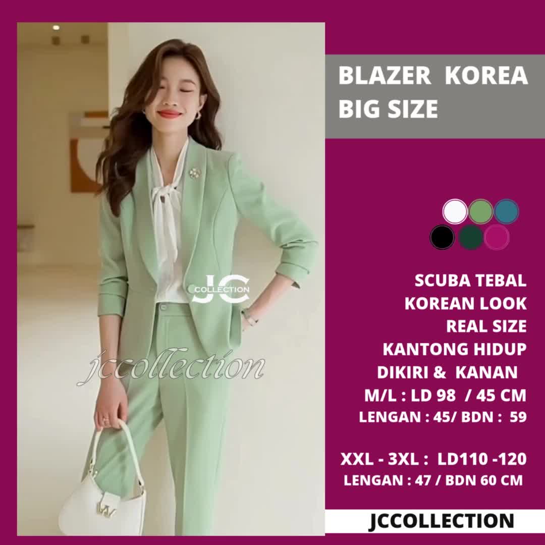 Outer Kantor Blazer Wanita Oversize/ Blazer Kerja Kantor Wanita Big Size Karen JCFashion