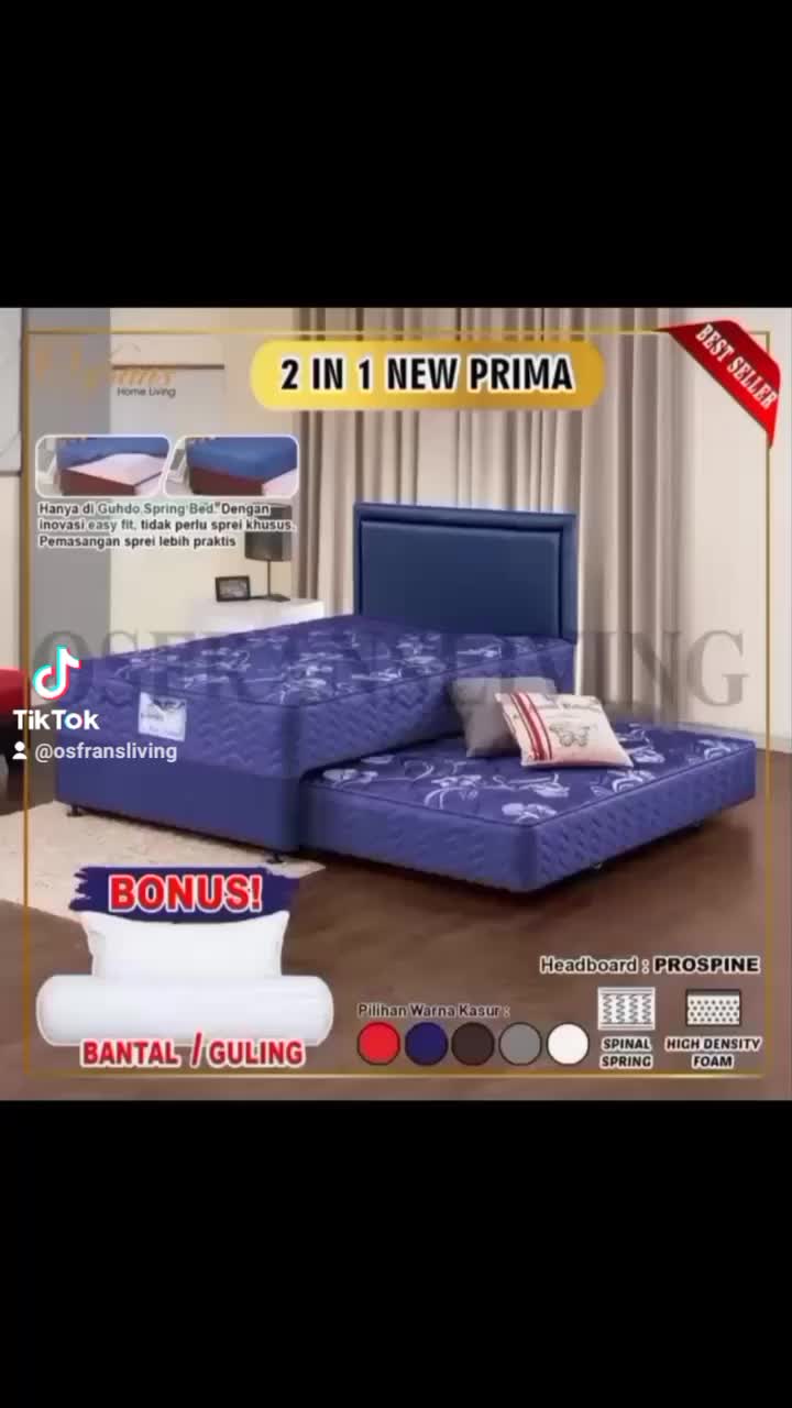 Guhdo Springbed New Prima 2 In 1 - 120x200 - Fullset Prospine/Atlantic