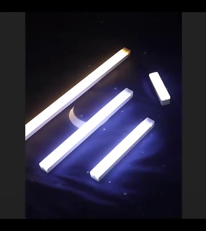 Lampu dinding LED Lampu Belajar Lampu Samping Tempat Tidur Portabel lampu Sensor Nirkabel Magnetik Lampu Sensor Gerak Otomatis Plastik Putih