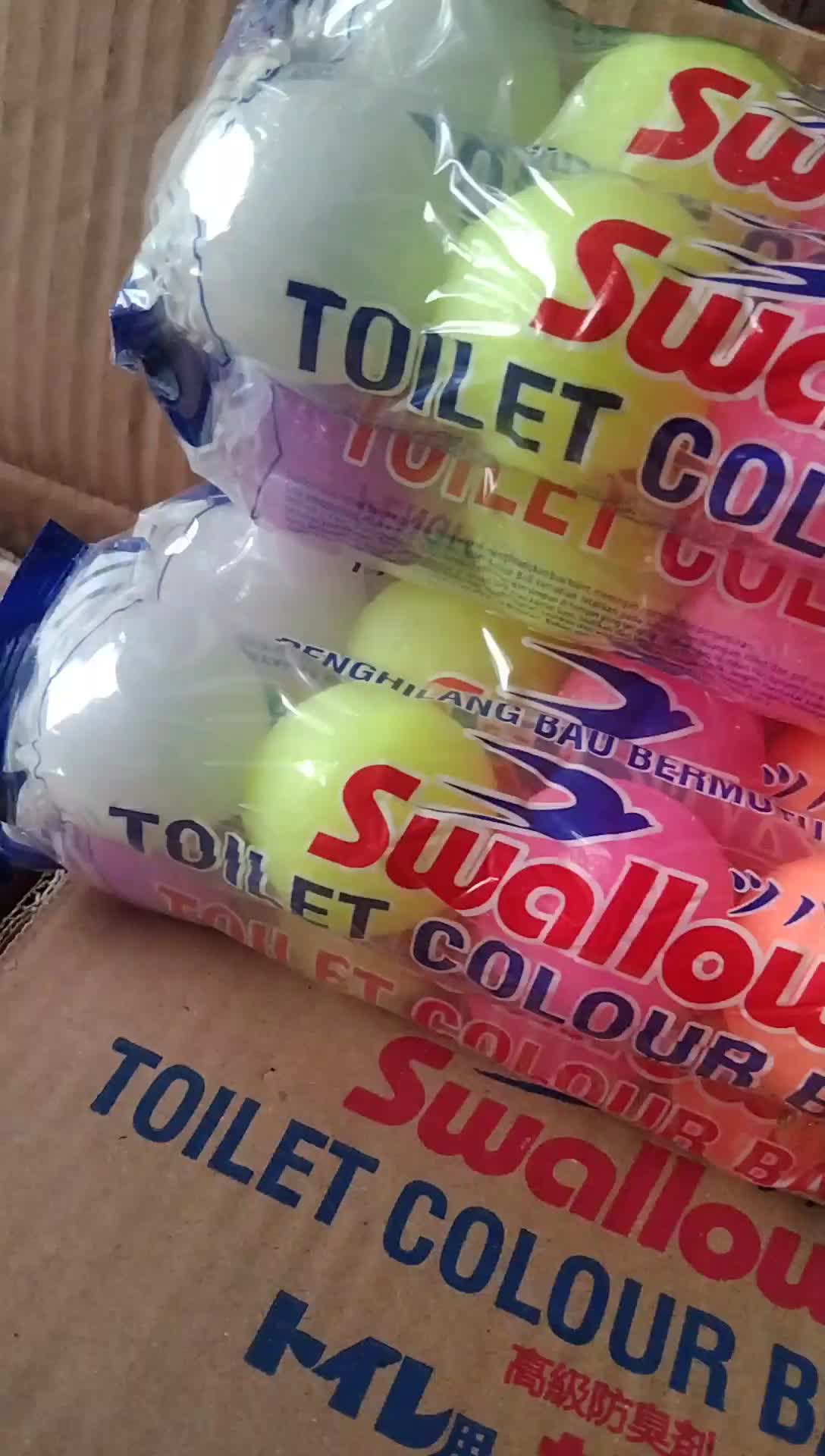 Paket 2 pak Kamper swallow toilet colour ball [1 pak isi 5 butir]