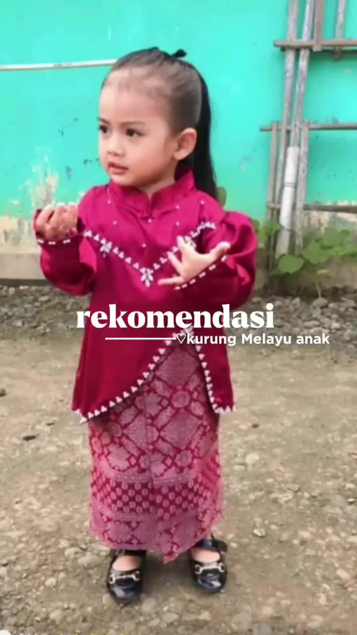 3 COD TERMURAH! oneset kurung Melayu anak perempuan rok songket / rok satin bahan usia  1 - 13 tahun lebaran Fashion Setelan Cewek ready Baju