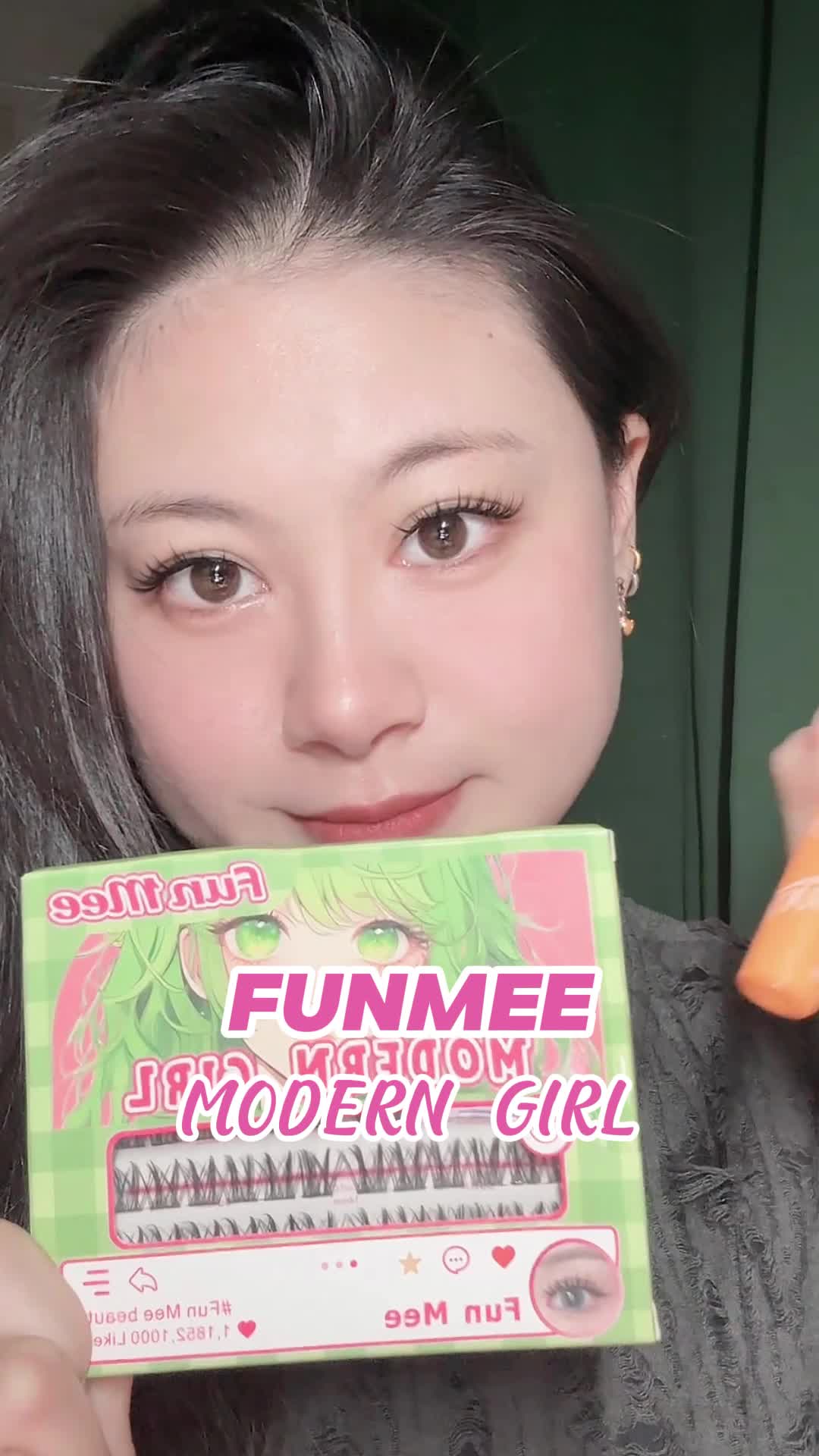 【Beli 2 gratis 1 】FunMee Modern Girl Bulu Mata Palsu Super Kuat Styling Menarik Perhatian Terlaris Rendah Sensitivitas Rendah Sensasi Sentuhan Set Termasuk Pinset dan Cairan Penghapus Lem Item Wajib Makeup Cantik