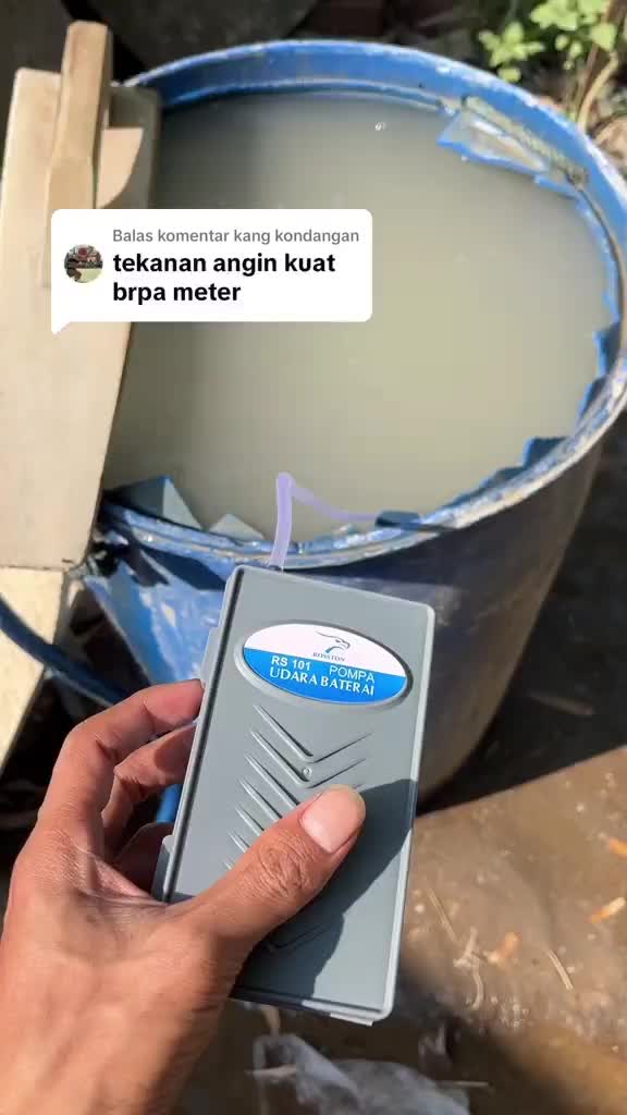 AERATOR MANCING PAKAI BATERAI UNTUK UDANG HIDUP