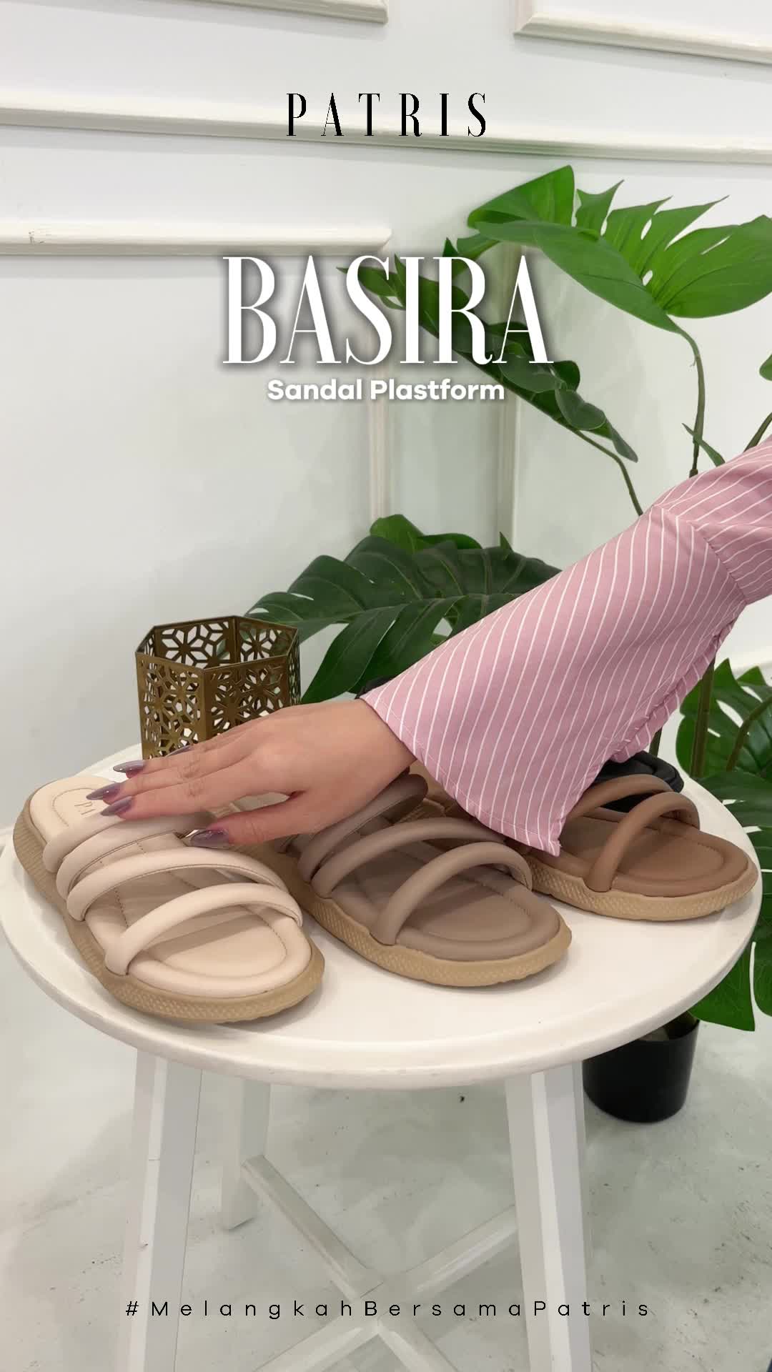 PATRIS Basira Sandal Wanita Platform 4 cm Sendal Karet