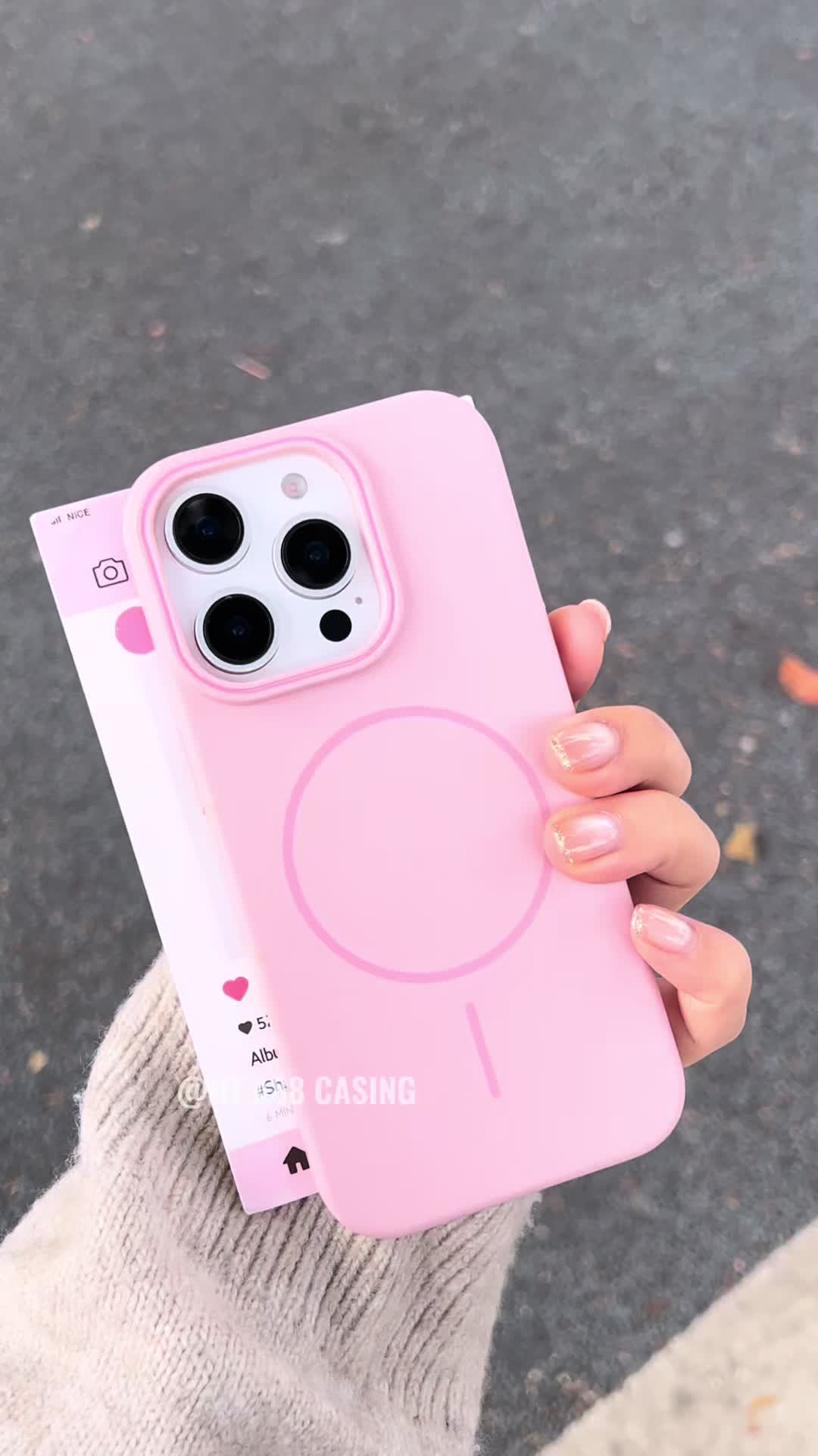 Ultra-thin Skin Feel Matte Acrylic Pink Casing with Magsafe Magnetic Hard Case For iPhone 13 11 12 16 14 15 PRO MAX 15PLUS Fully Enclosed Black Back Cover