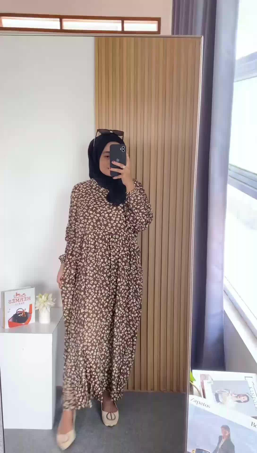 Amira midi drees by alEZal I Midi Drees Motif I Midi Drees kekinian I Pakaian Wanita