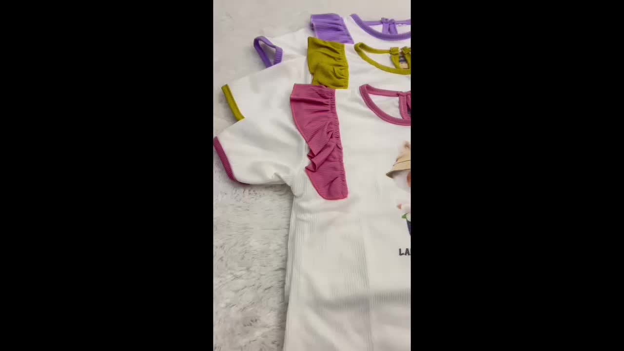 Setelan Anak Perempun Motif Boneka Model Celana Pendek Buat Usia 1-6 Tahun