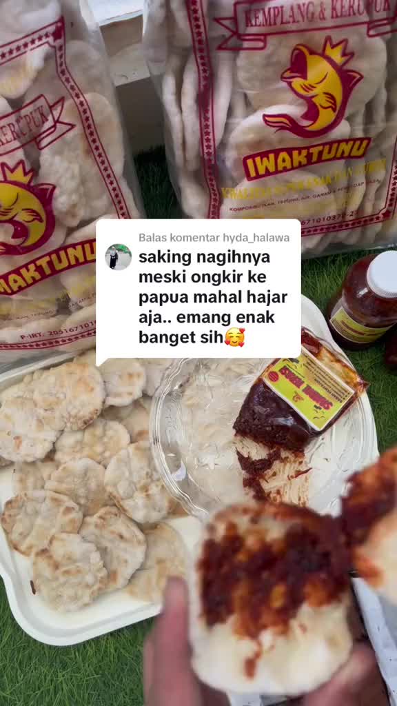 DuoHe Paket  Kemplang Tunu/Panggang Iwaktunu Asli Palembang 2 Bungkus + Sambal Cocolan