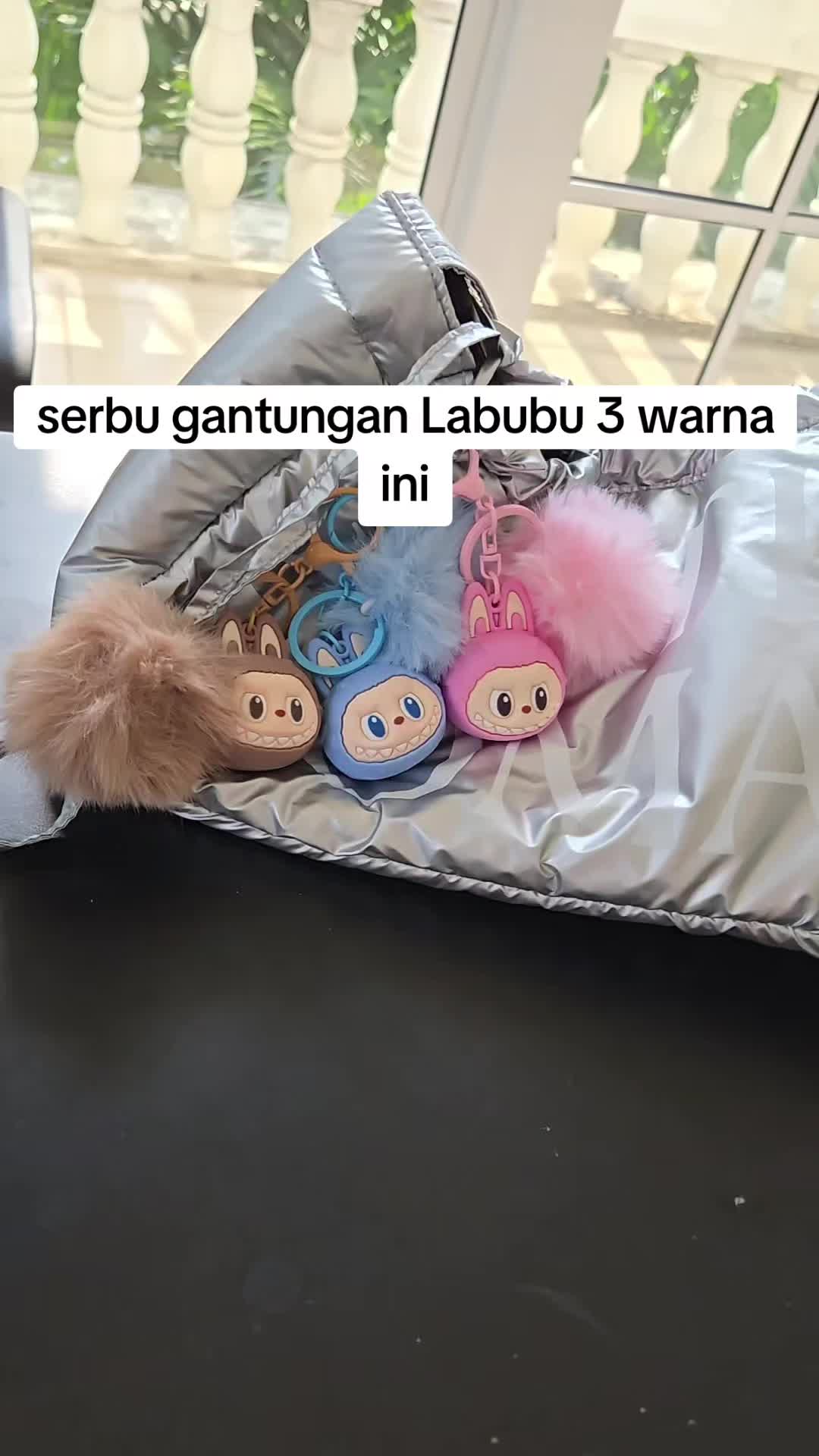 Gantungan Kunci Labubu Popmart Hadiah 3D Viral - Pendant Keychain Karakter Lucu Gemoy doll Ornamen Tas HP