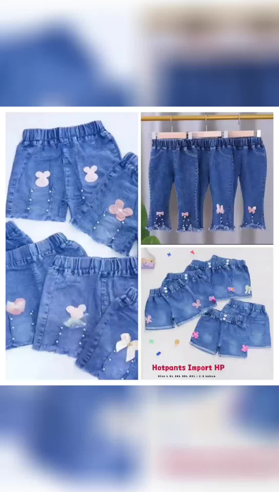 paket.3 pcs 100 rb.celana jeans import anak cwek usia 1-10 thn motif random terbaru Fashion Cewek Bayi