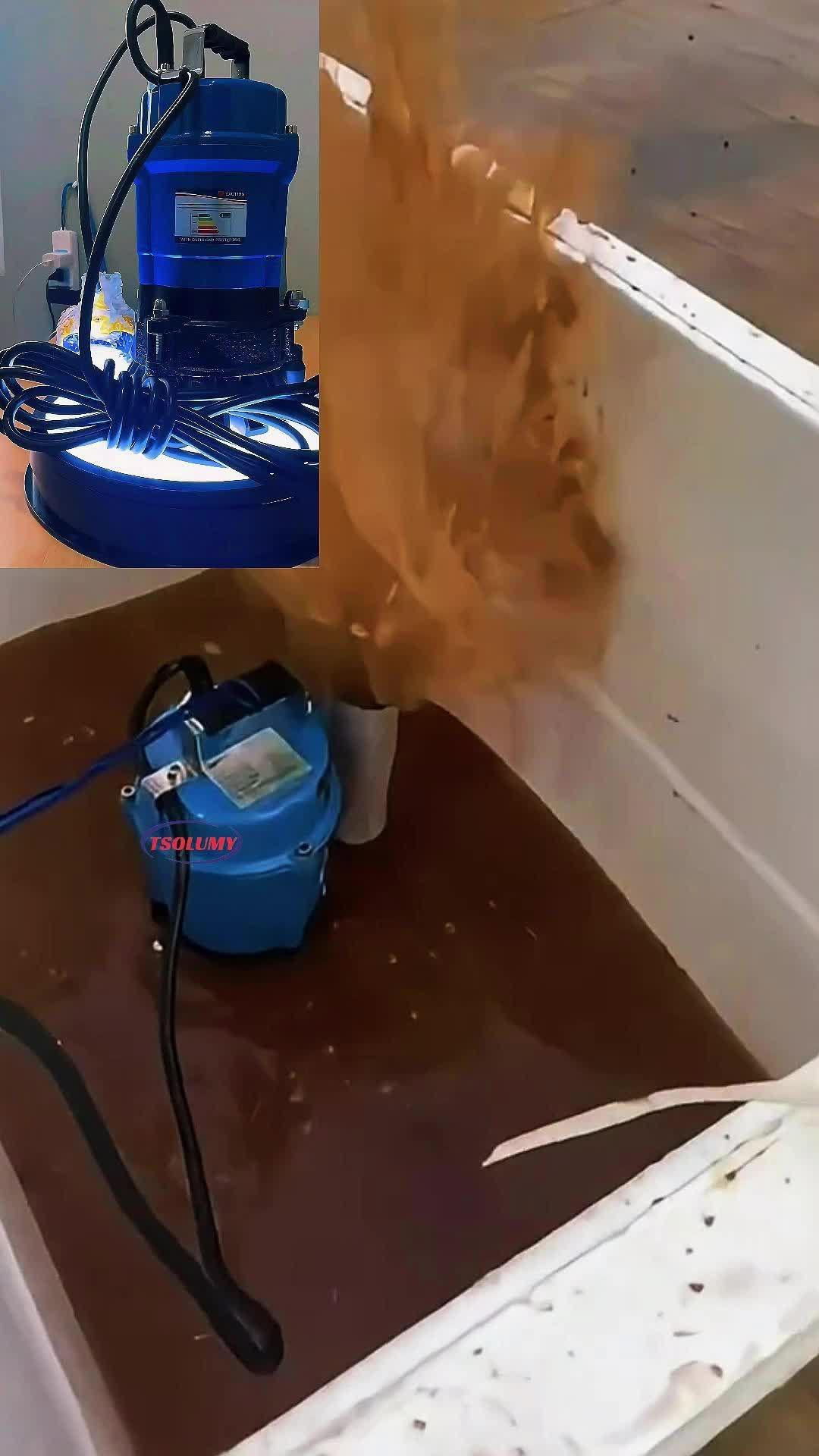 Tsolumy Pompa Celup Air Kotor Air Bersih HS2.4-500W  2inc Pompa Kolam Ikan Pompa Irigasi Pertanian