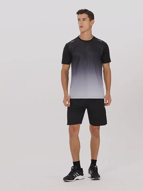 KAMB Setelan Kaos Badminton Dewasa Pria Warna Gradien - 100% Poliester - Pakaian, Olahraga Sport Baju