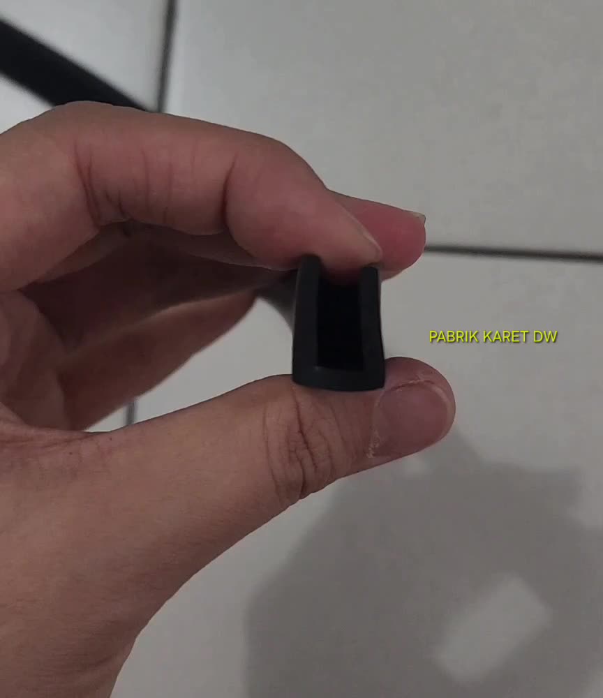 Karet U Jepit Kaca 5 mm List Lis U jepit plat 5mm