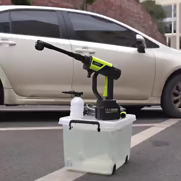 ZPER Washing Machine High Pressure Water Gun Wireless Portable Tool for Washing Lithium Washing Machine ZP005 Car Red Mesin Pompa