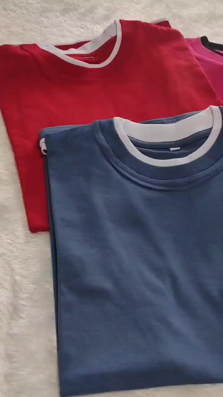 KAOS POLOS DOUBLE LAYER RIB SIDE Cotton Combed 24s premium Pria Katun
