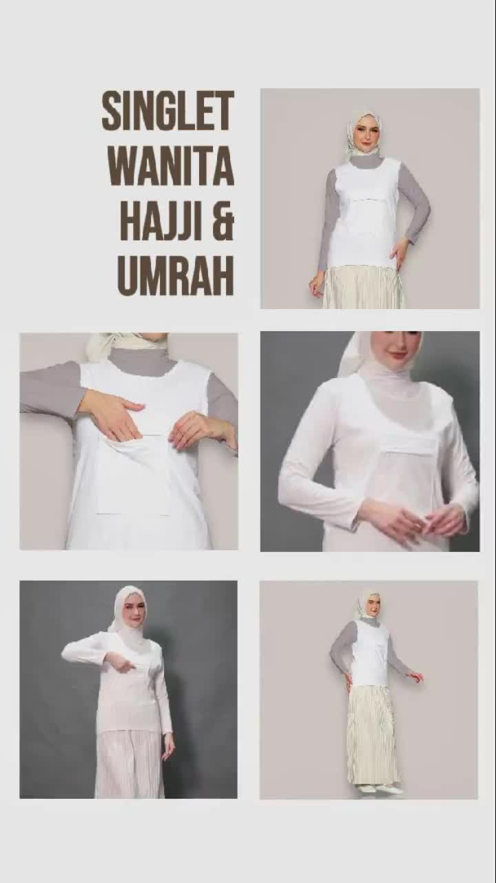 Singlet Umroh Wanita Berkantong Dalaman Haji Dan Umroh Wanita Renda | Hansco