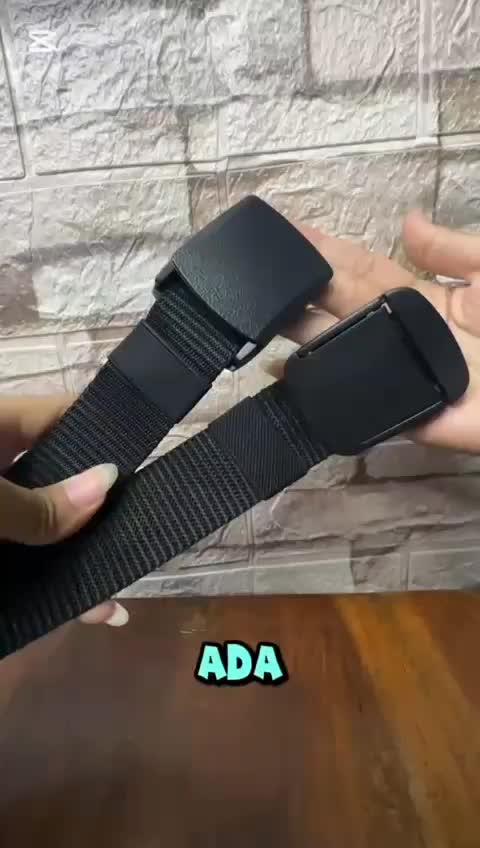Sabuk Pria Dewasa Keren Bahan Kanvas Model Resleting Gesper Pengait
