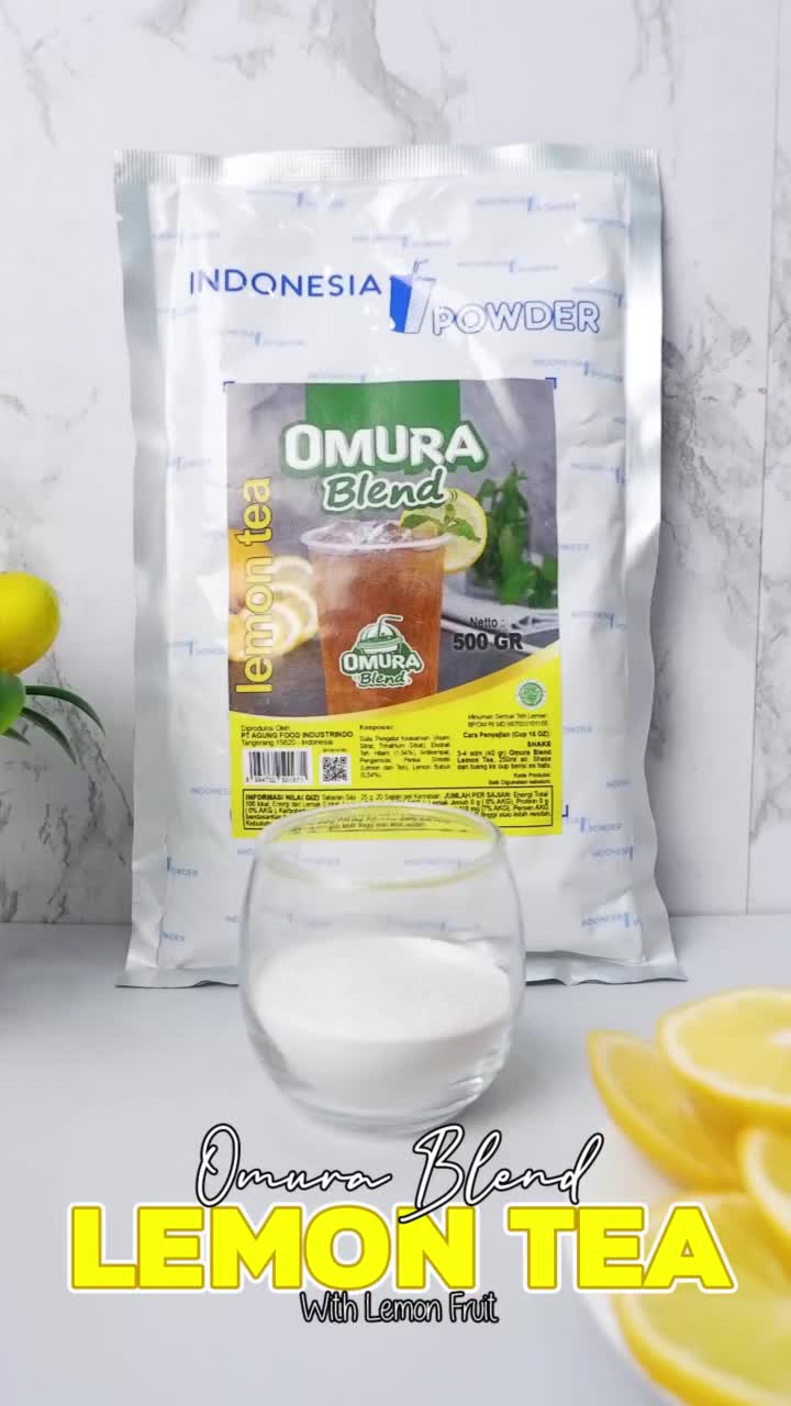 Bubuk Minuman Omura Blend Rasa Lemon Tea 500 Gram