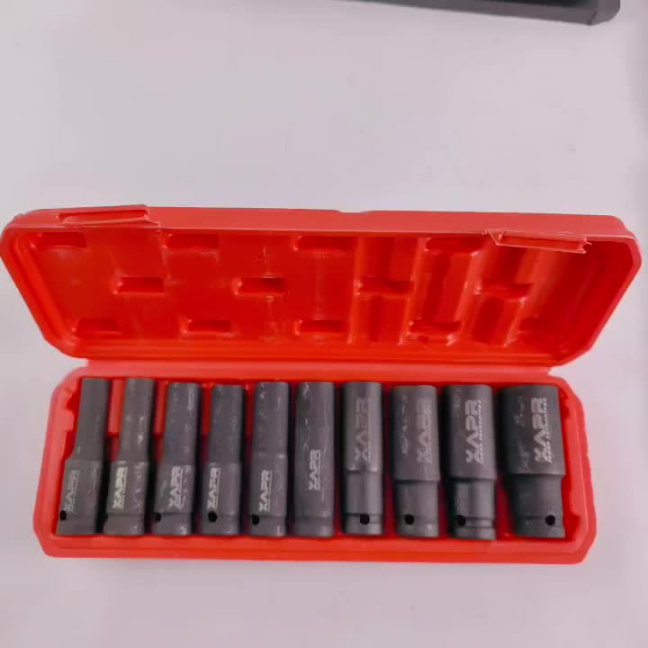 PROMO Kunci sock APR Japan deep impact wrench 1/2inch 8mm sampai 24mm segi enam socket 10PC AP53