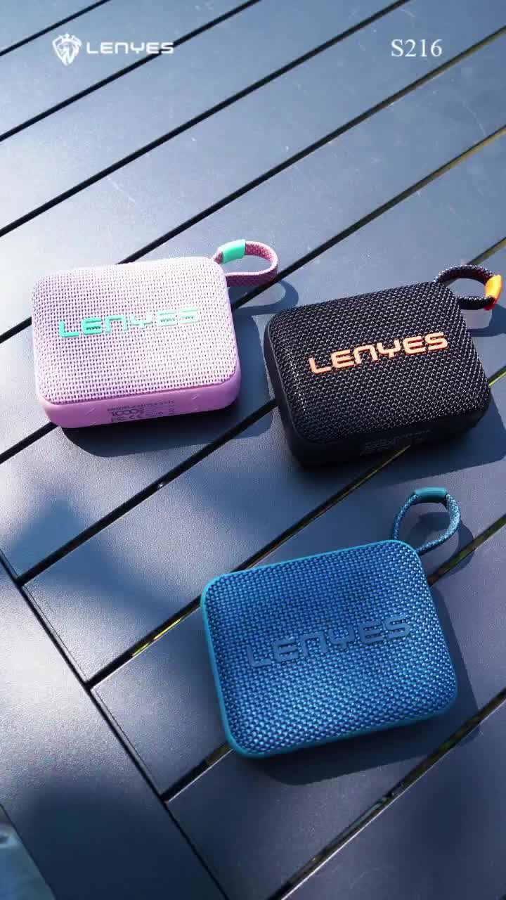 LENYES S216 Wireless Speaker Bluetooth 5.3 Portable Waterproof IPX7 RGB Light Music Box TWS