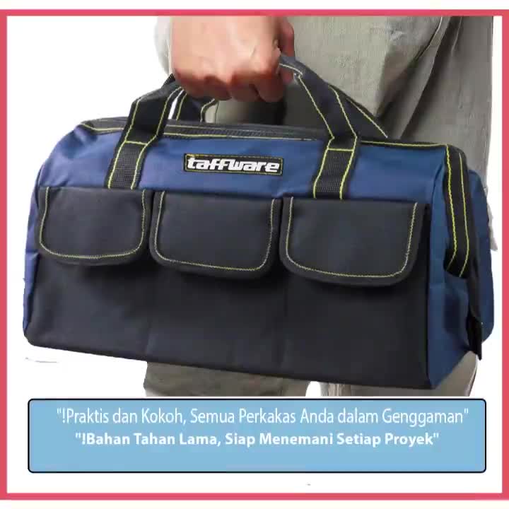 COD Taffware Tas Perkakas tool bag listrik tukang multifungsi jumbo 13 16 18 Inch bengkel A03403