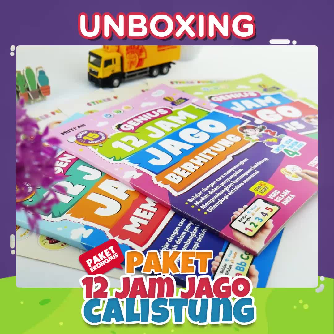 PAKET GENIUS 12 JAM JAGO CALISTUNG - BUKU ANAK MEMBACA MENULIS DAN BERHITUNG