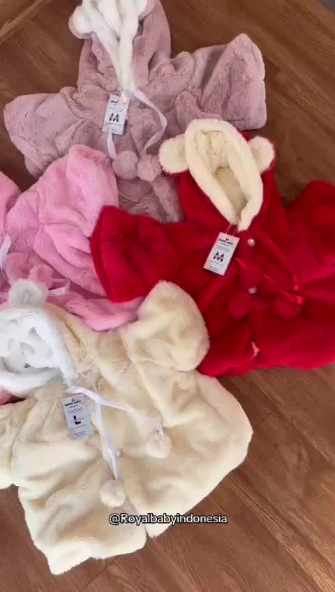 Jaket Mantel Bayi Anak Perempuan Little Rabbit 0-3 Tahun Lengan Pendek Cewek