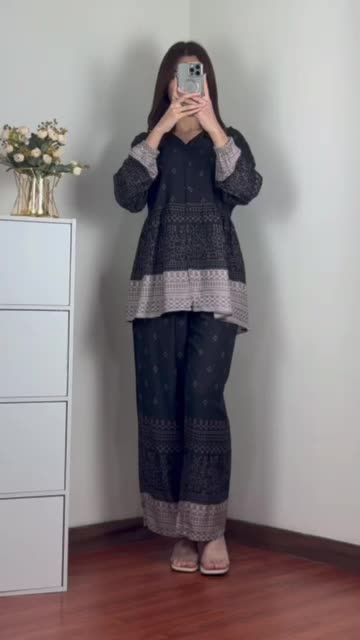 Tania One Set Setelan Wanita Rayon adem Bumil Busui Friendly By Fathian